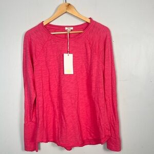 New Anthropologie Dylan Bright Print raglan long sleeve top size medium